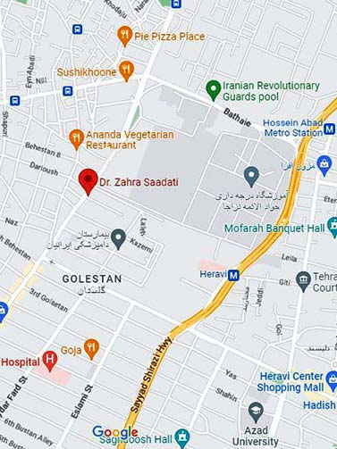 آدرس دکتر زهرا سعادتی بر روی نقشه گوگل