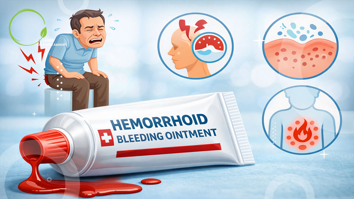 بیماری که از خونریزی ناشی از پماد بواسیر و آنتی هموروئید رنج می برد